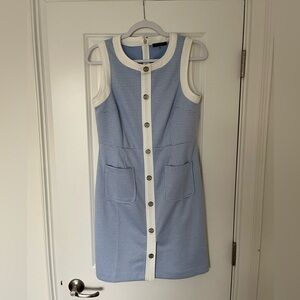 Blue & White Houndstooth Tommy Hilfiger Dress